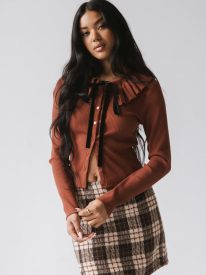 Nicerway Collared Top in Rust - FINAL SALE