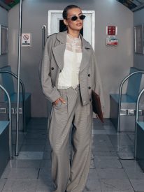Abby Houndstooth Barrel Pants