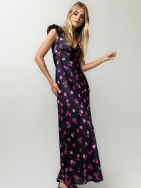 Nicerway Floral Maxi Dress in Plum - FINAL SALE