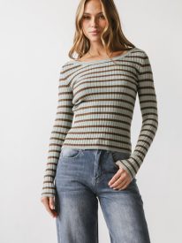 Petra Striped Sweater in Blue - FINAL SALE