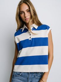 Blake Striped Top in Blue - FINAL SALE