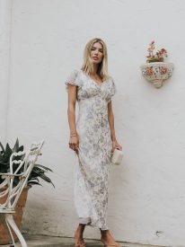Ashtin Floral Maxi Dress in Blue