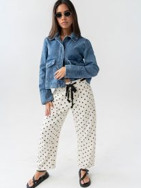 Priya Polka Dot Barrel Jeans