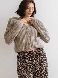 Nicerway Knit Cardigan in Tan - FINAL SALE