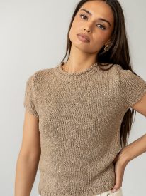 Zoey Knit Sweater in Taupe