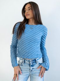 Nicerway Ruffle Top in Blue - FINAL SALE