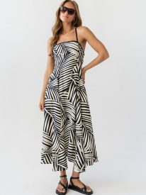 Zoelle Halter Neck Midi Dress