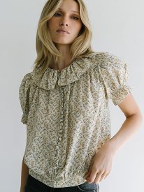Bennie Collared Blouse in Cream
