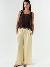 Nicerway Wide Leg Pants in Yellow