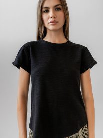 Nicerway Rolled Sleeve Shirt in Black - FINAL SALE