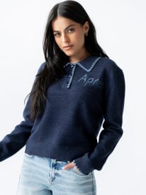 Apres Knit Sweater in Navy - FINAL SALE