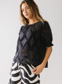 Nicerway Loose Blouse in Navy - FINAL SALE