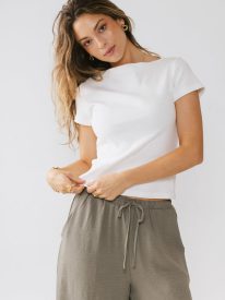 Nicerway Boatneck Top in Ivory