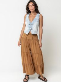Asha Tiered Pants in Camel