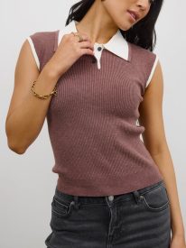 Becca Ribbed Top in Plum - FINAL SALE