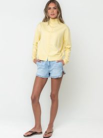 Joanna Denim Ruffle Shorts
