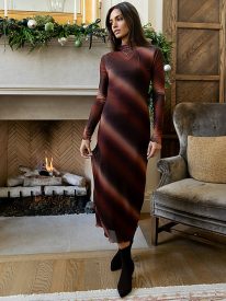 Misha Mesh Maxi Dress