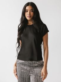 Nicerway Satin Blouse in Black - FINAL SALE
