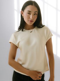 Nicerway Satin Blouse in Cream - FINAL SALE