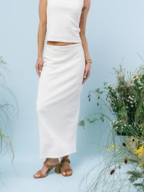 Nicerway Textured Skirt in Ivory