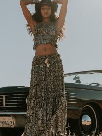 Aailyah Smocked Maxi Skirt