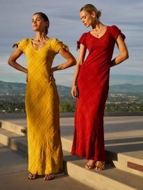 Kimmie Maxi Dress in Red-Brown