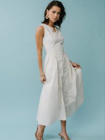 Nicerway Midi Dress in Cream