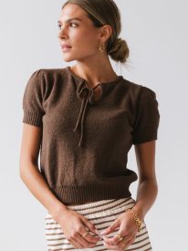 Brady Knit Top in Brown