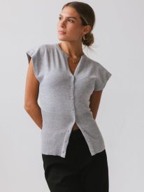 Nicerway Knit Top in Heather Grey