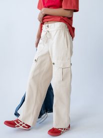 Nicerway Straight Leg Pants in Bone
