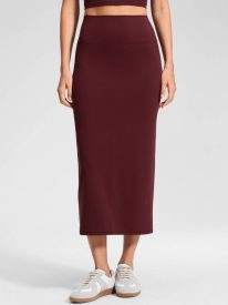 Butterlift High Rise Back Slit Maxi Pencil Skirt