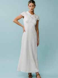 Nicerway Embroidered Maxi Dress in Ivory