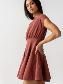 Kinzey Mini Dress in Marsala