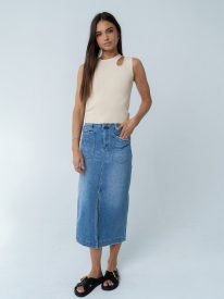 Landry Denim Midi Skirt