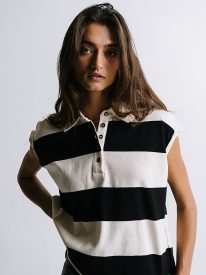 Blake Striped top in Black - FINAL SALE