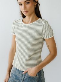 Nicerway Striped Tee in Green - FINAL SALE