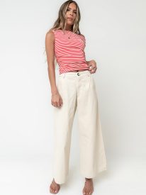 Jannah Wide Leg Pants in Ecru