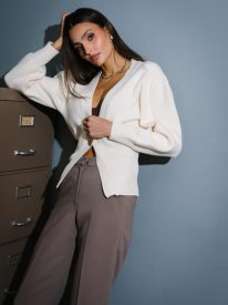 Minnie Knit Cardigan in Cream - FINAL SALE