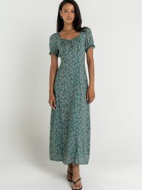 Camden Floral Maxi Dress in Green