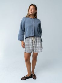 Katherine Plaid Shorts in Black