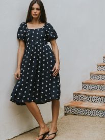 Tara Embroidered Midi Dress