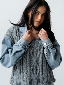 Selena Mixed Media Sweater - FINAL SALE