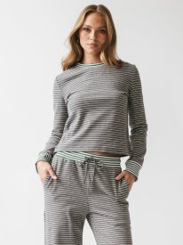 April Striped Top in Grey - FINAL SALE