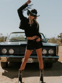 Leia Fringe Micro Shorts in Black
