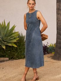 Christy Denim Midi Dress
