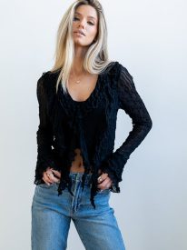 Joy Ruffle Top in Black - FINAL SALE