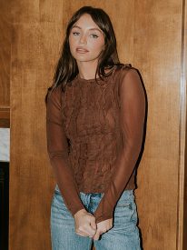 Nicerway Sheer Top in Brown - FINAL SALE