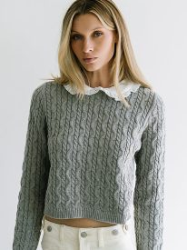 Nicerway Collared Sweater in Grey - FINAL SALE