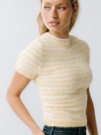 Mazie Fuzzy Sweater in Yellow