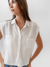 Isla Sheer Blouse in Ivory - FINAL SALE